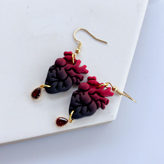 ANATOMICAL HEART EARRINGS