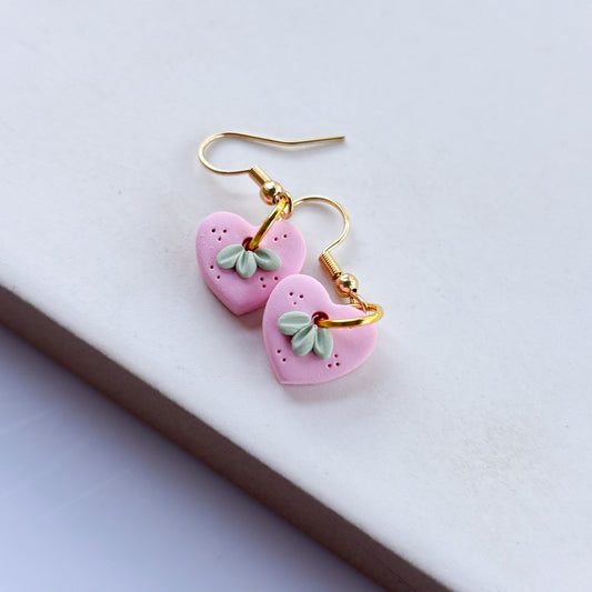MINI HEARTS EARRINGS (PINK)