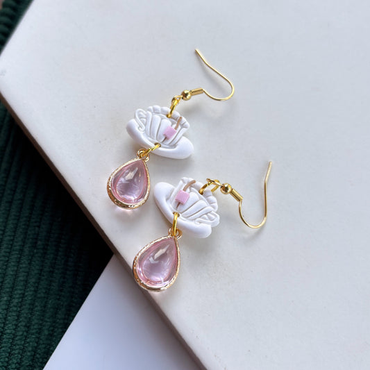 TEACUP EARRINGS (PINK)