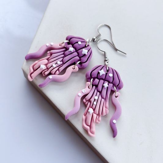 MAUVE GRADIENT JELLYFISH EARRINGS