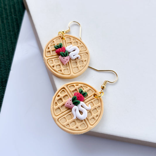 BERRY WAFFLE EARRINGS