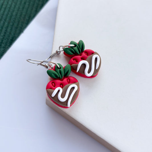 CHOCOLATE STRAWBERRY EARRINGS