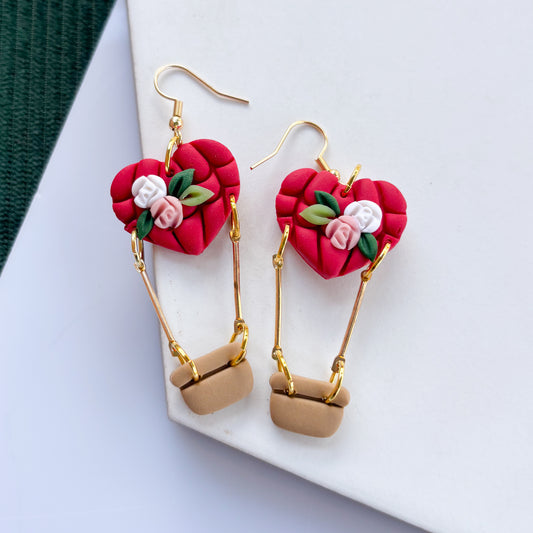 HEART AIR BALLOON EARRINGS