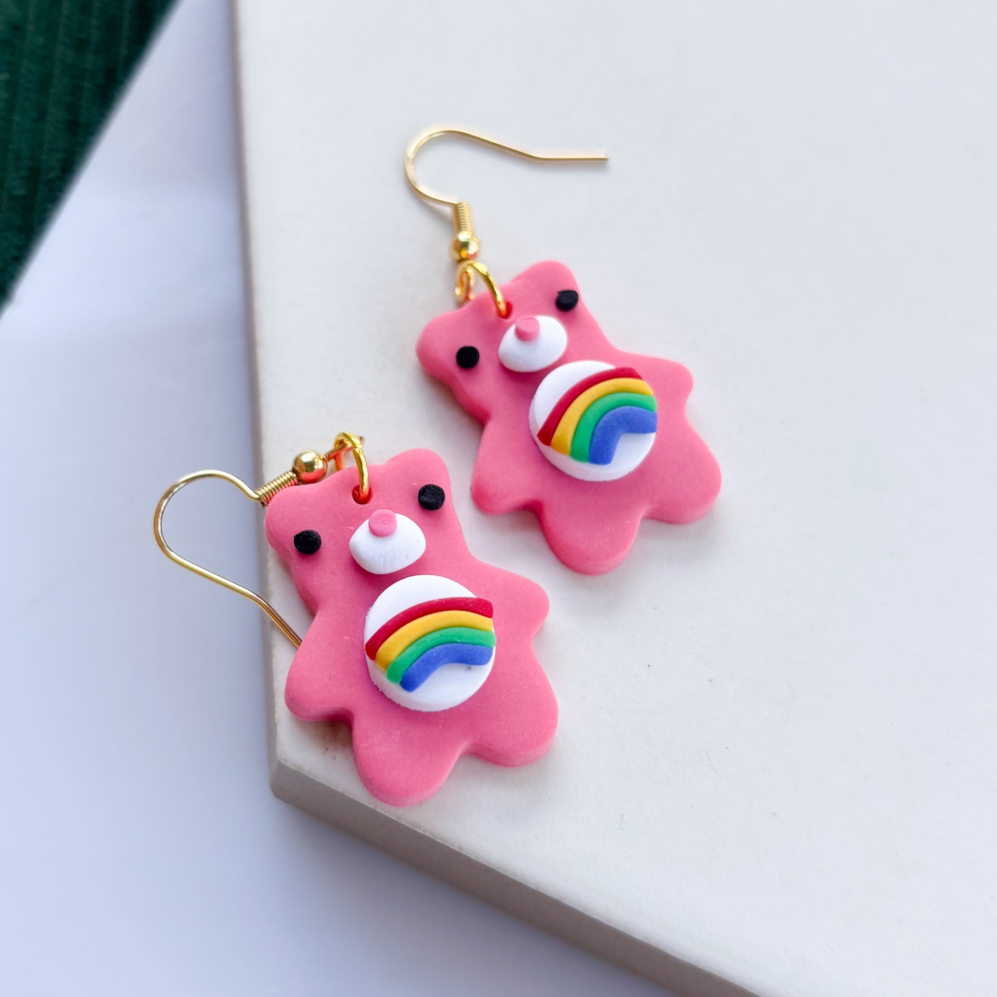 CHEER CARE BEAR EARRINGS
