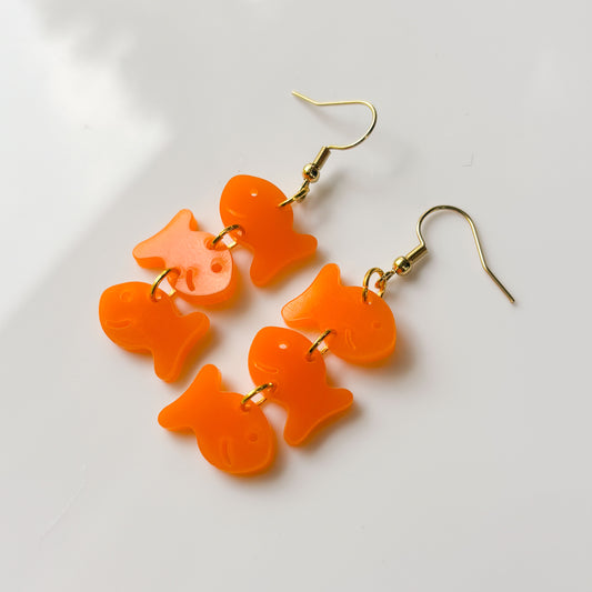 GOLDFISH TRIO ACRYLIC EARRINGS
