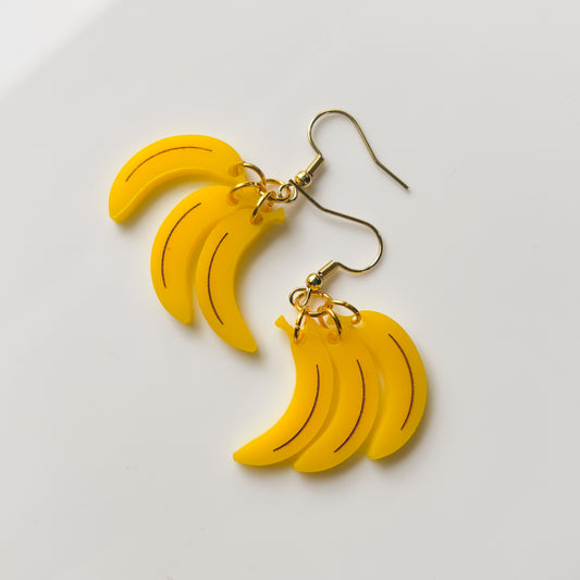 BANANA BUNCH ACRYLIC EARRINGS