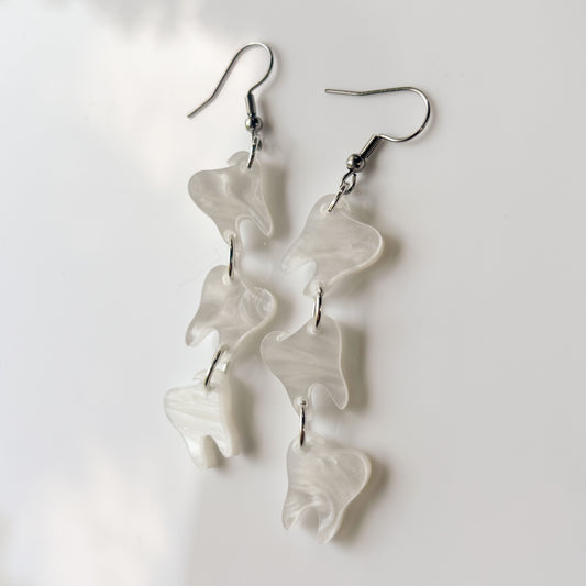TEETH TRIO ACRYLIC EARRINGS