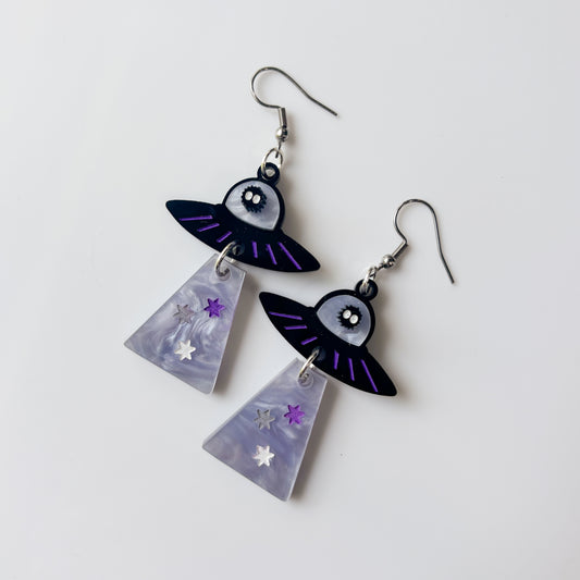 SOOT SPRITE UFO ACRYLIC EARRINGS