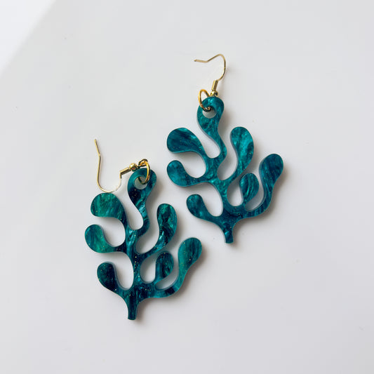 CORAL ACRYLIC EARRINGS