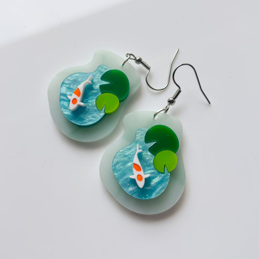 KOI POND ACRYLIC EARRINGS