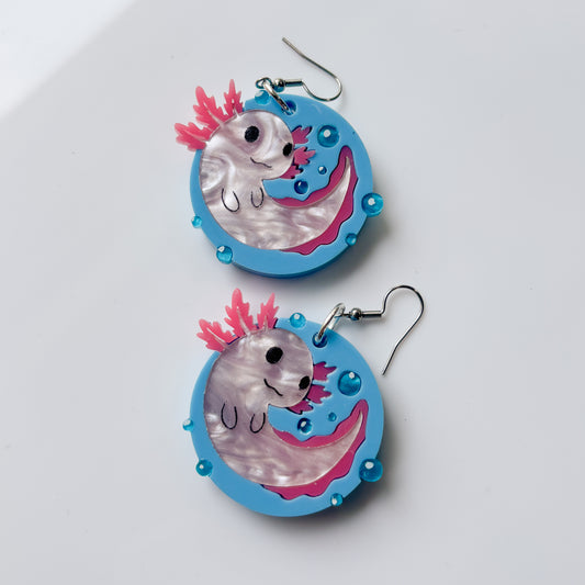 AXOLOTL ACRYLIC EARRINGS