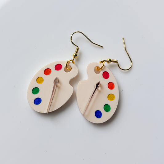 ARTIST PALETTE ACRYLIC EARRINGS