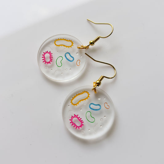 PETRI DISH ACRYLIC EARRINGS