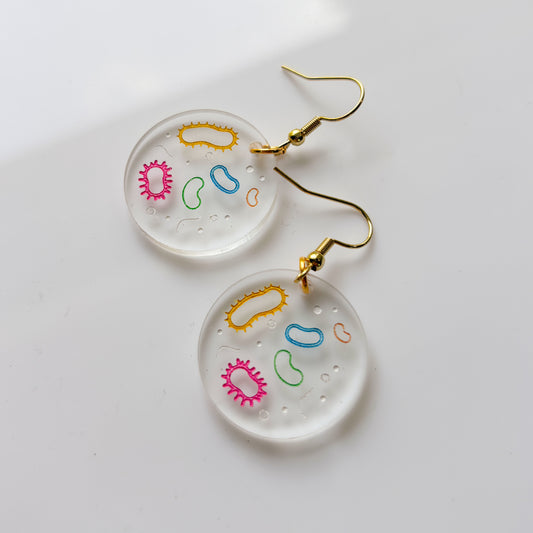 PETRI DISH ACRYLIC EARRINGS