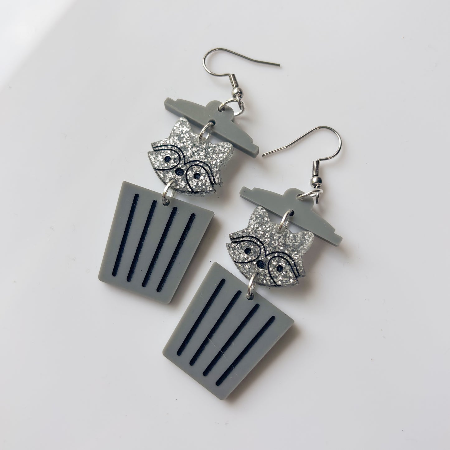 TRASH PANDA ACRYLIC EARRINGS