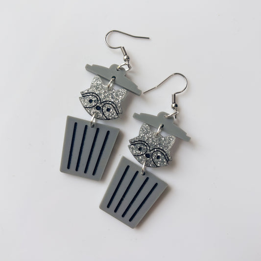 TRASH PANDA ACRYLIC EARRINGS
