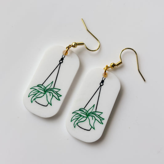 HANGING PLANT ACRYLIC EARRINGS