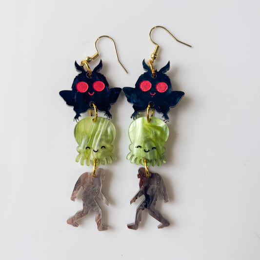 CRYPTID TRIO ACRYLIC EARRINGS