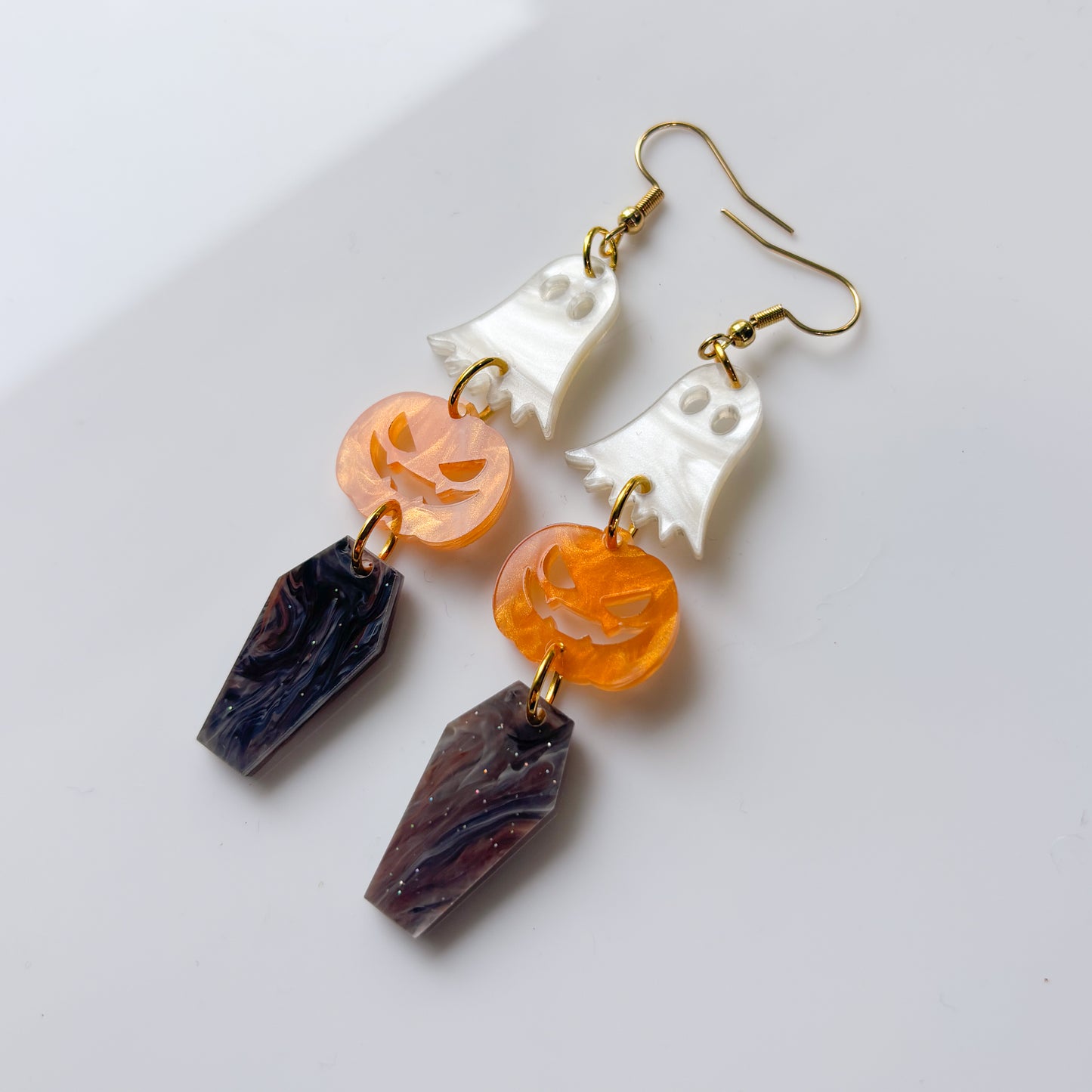 PEARLY HALLOWEEN TRIO ACRYLIC EARRINGS