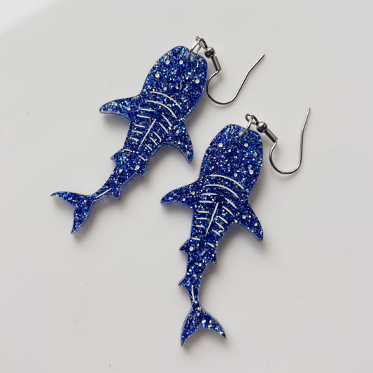 WHALE SHARK ACRYLIC EARRINGS
