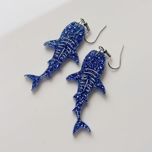 WHALE SHARK ACRYLIC EARRINGS