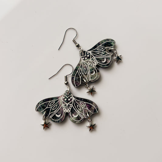 MOTH ACRYLIC EARRINGS