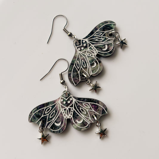 MOTH ACRYLIC EARRINGS