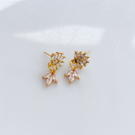 FANCY ORNATE STUD CHARM EARRINGS