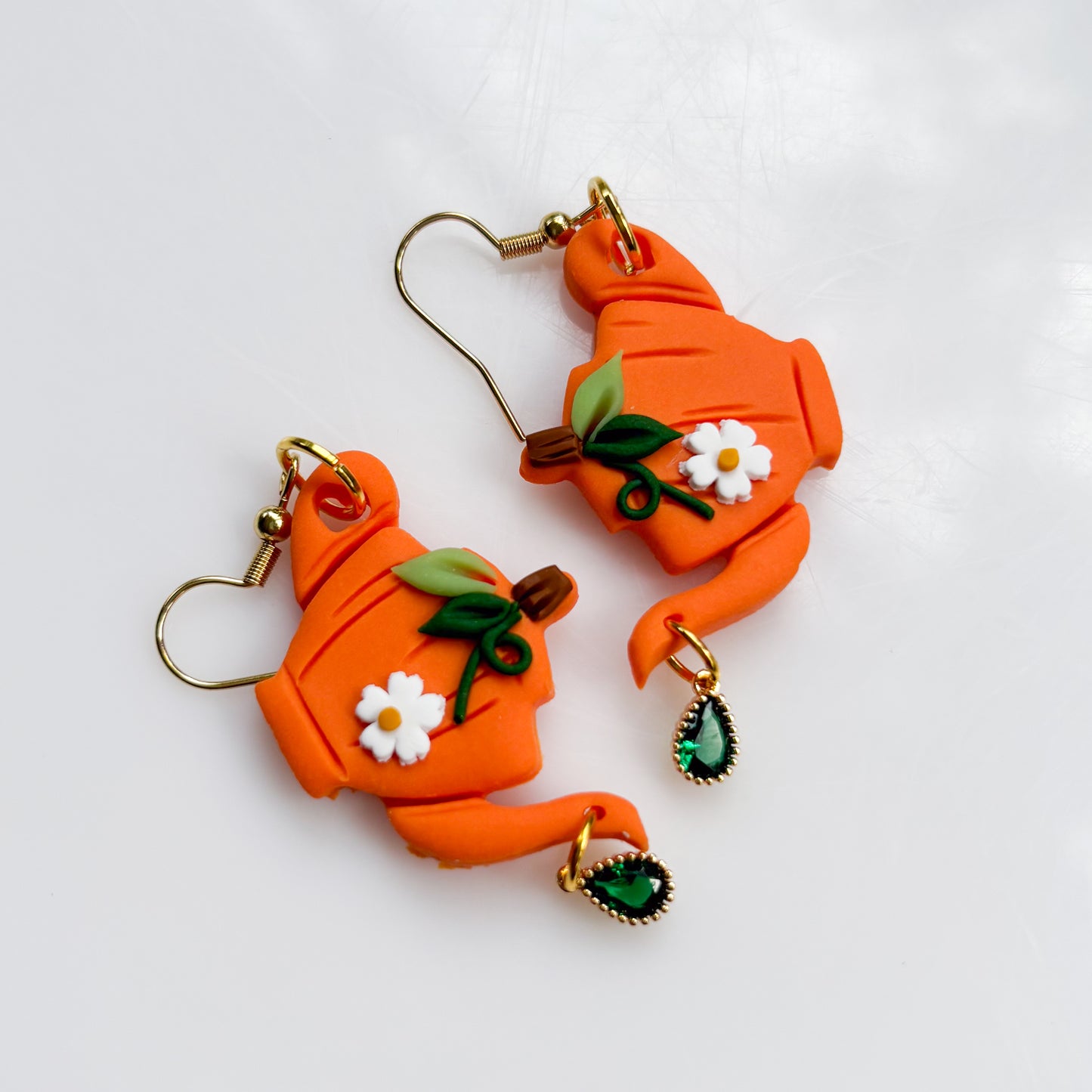 PUMPKIN TEAPOT EARRINGS