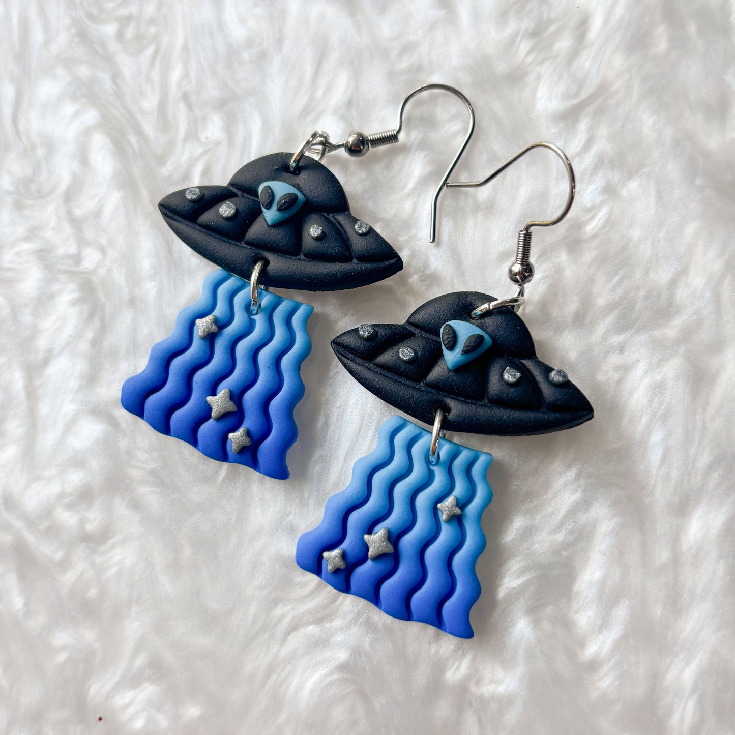 BLUE ALIEN EARRINGS