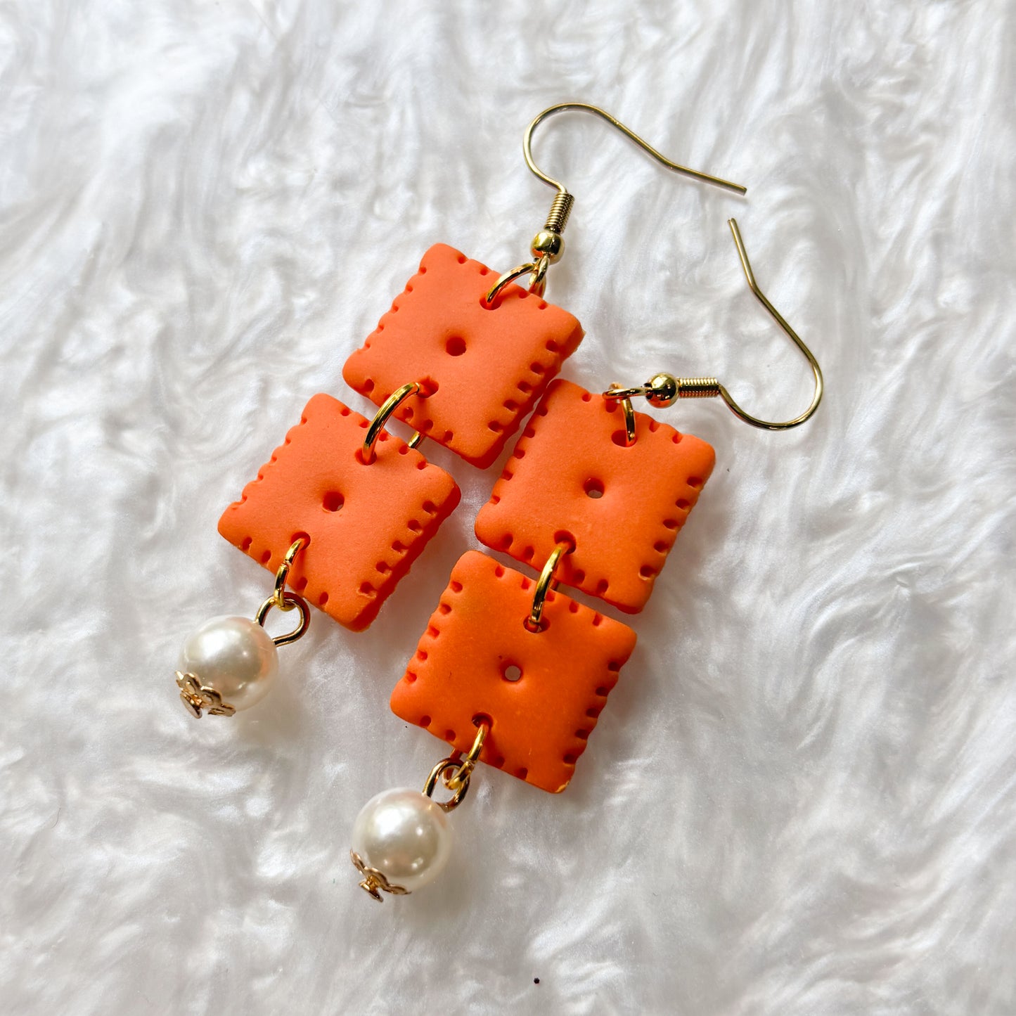 CHEESE CRACKER EARRINGS