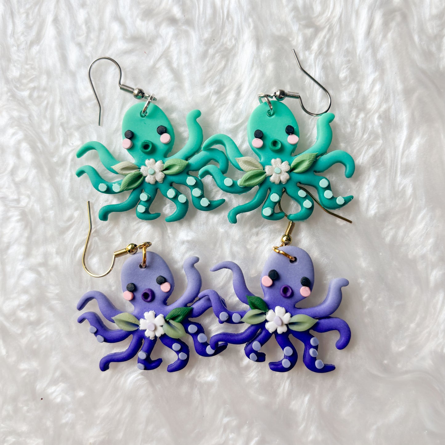 PURPLE OCTOPUS EARRINGS