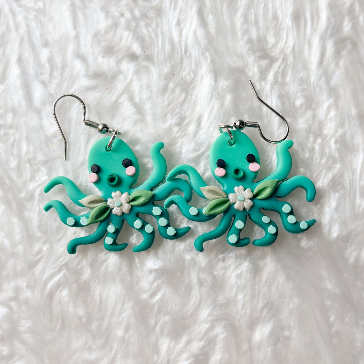 BLUE OCTOPUS EARRINGS