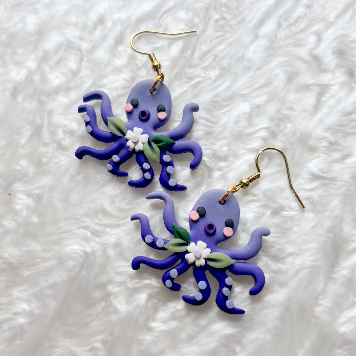 PURPLE OCTOPUS EARRINGS