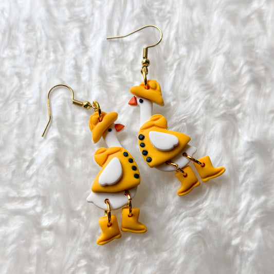 RAIN JACKET GEESE EARRINGS