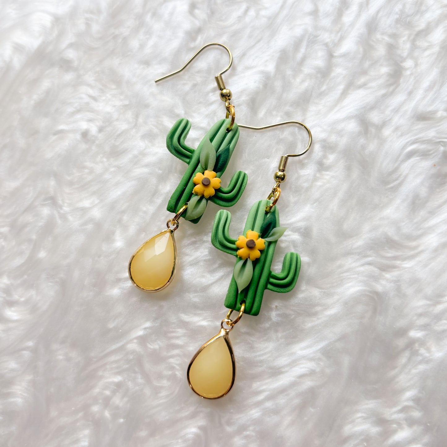 SUNFLOWER CACTI EARRINGS