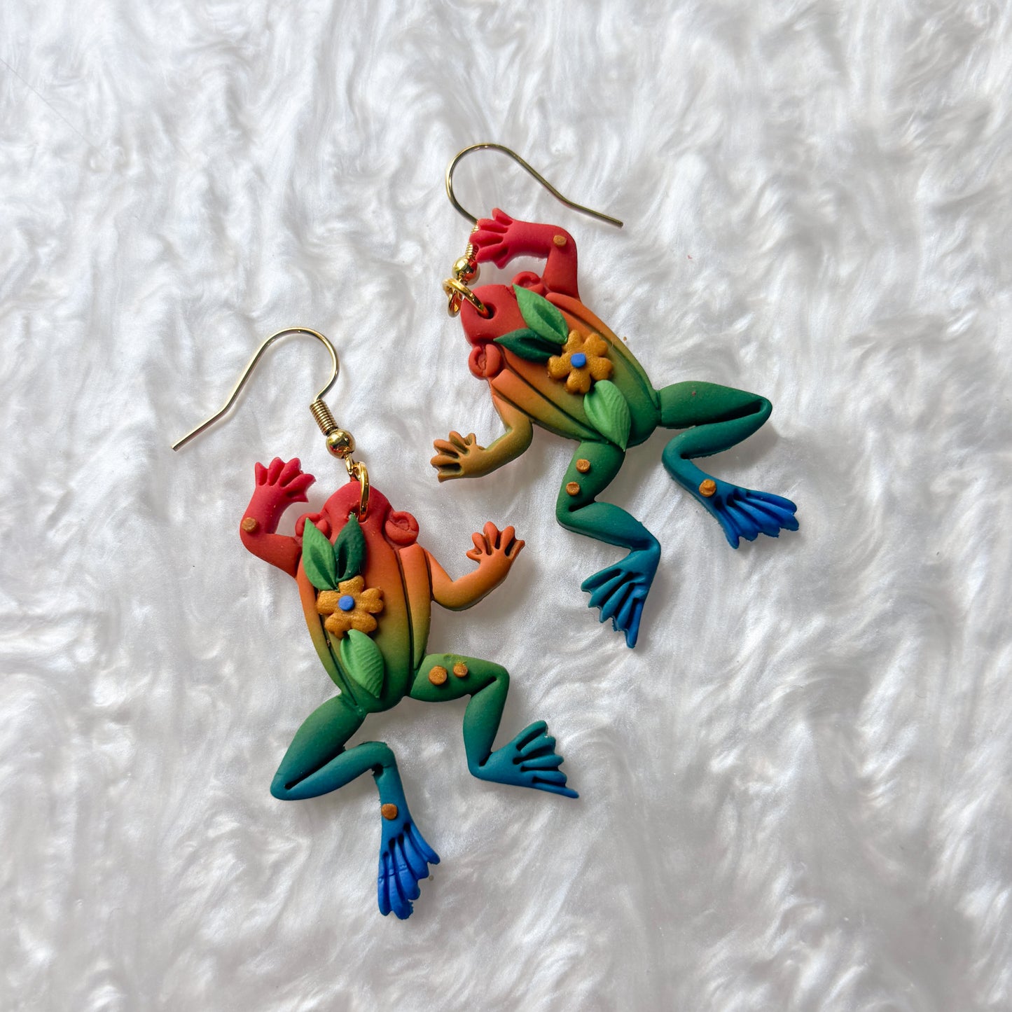 RAINBOW TREE FROG EARRINGS