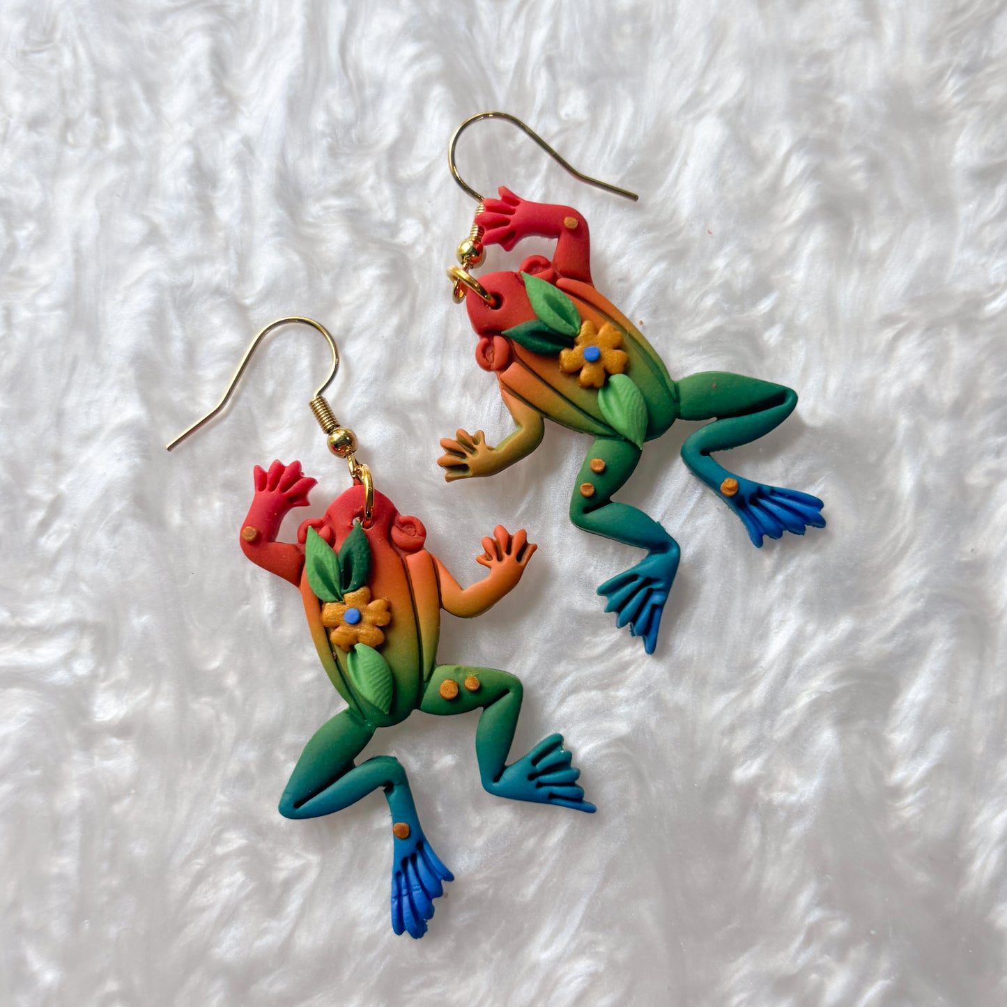 RAINBOW TREE FROG EARRINGS