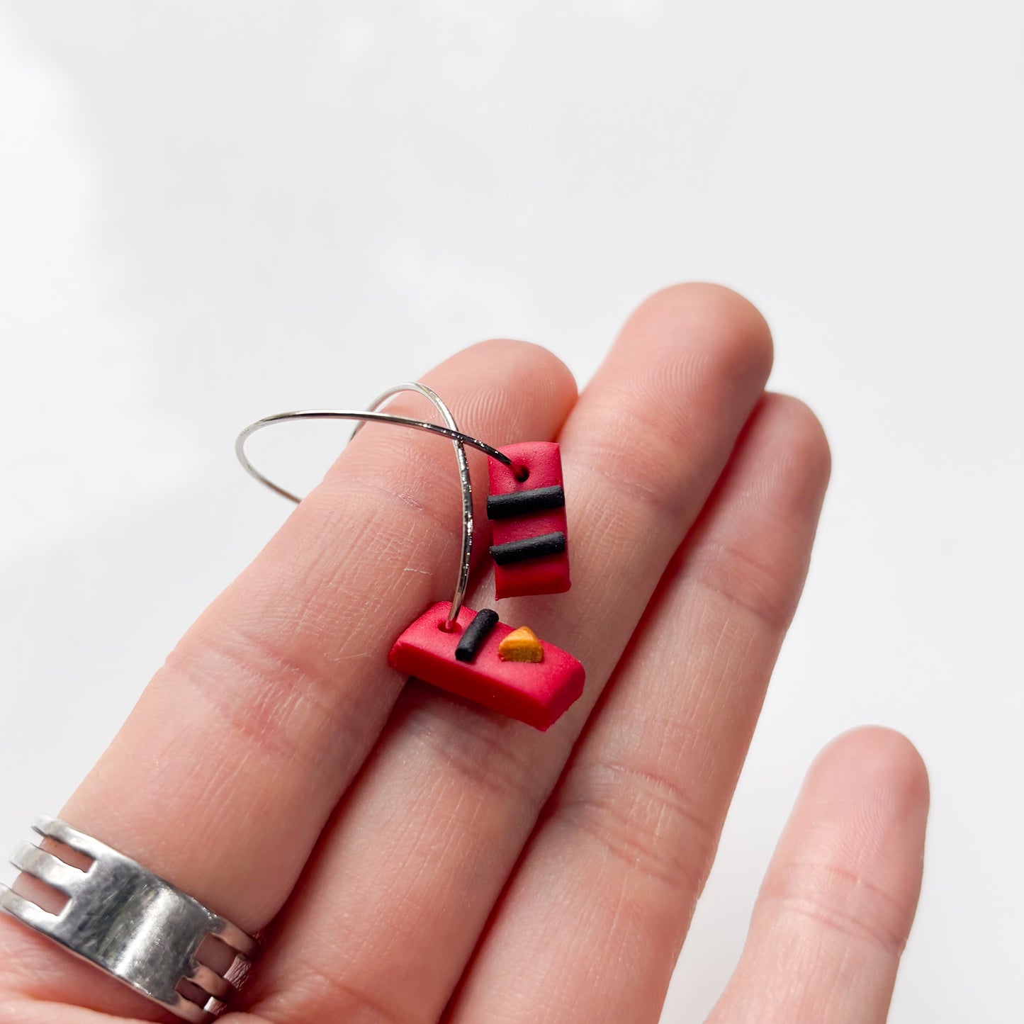 BATH TOKEN HOOP EARRINGS