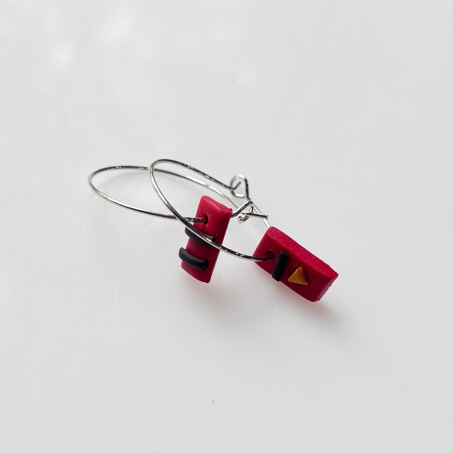 BATH TOKEN HOOP EARRINGS