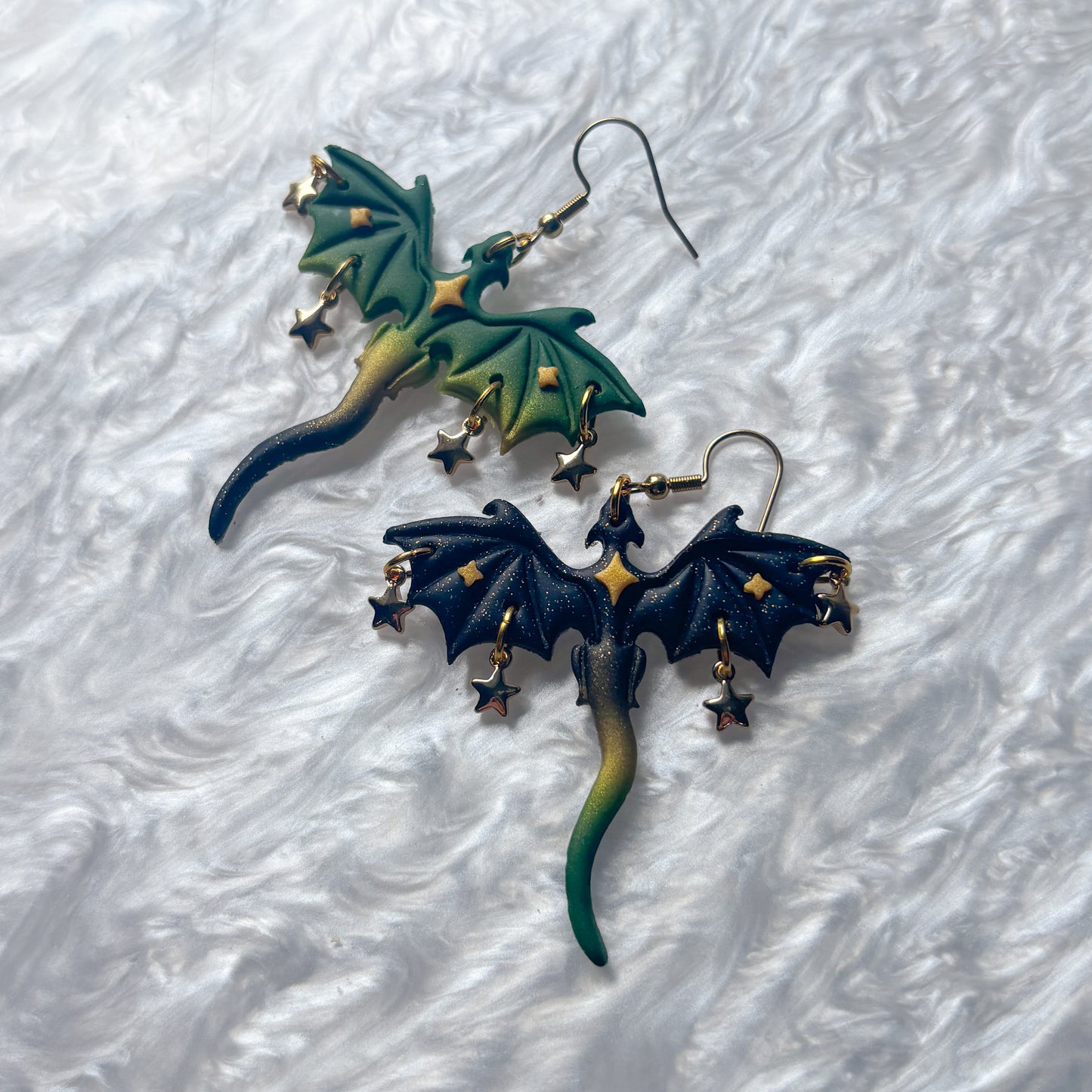 GREEN DRAGON EARRINGS