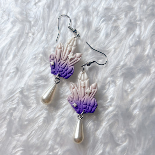 CRYSTALS & PEARL EARRINGS