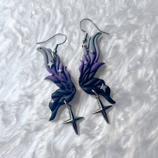 PURPLE FAIRY WING EARRINGS