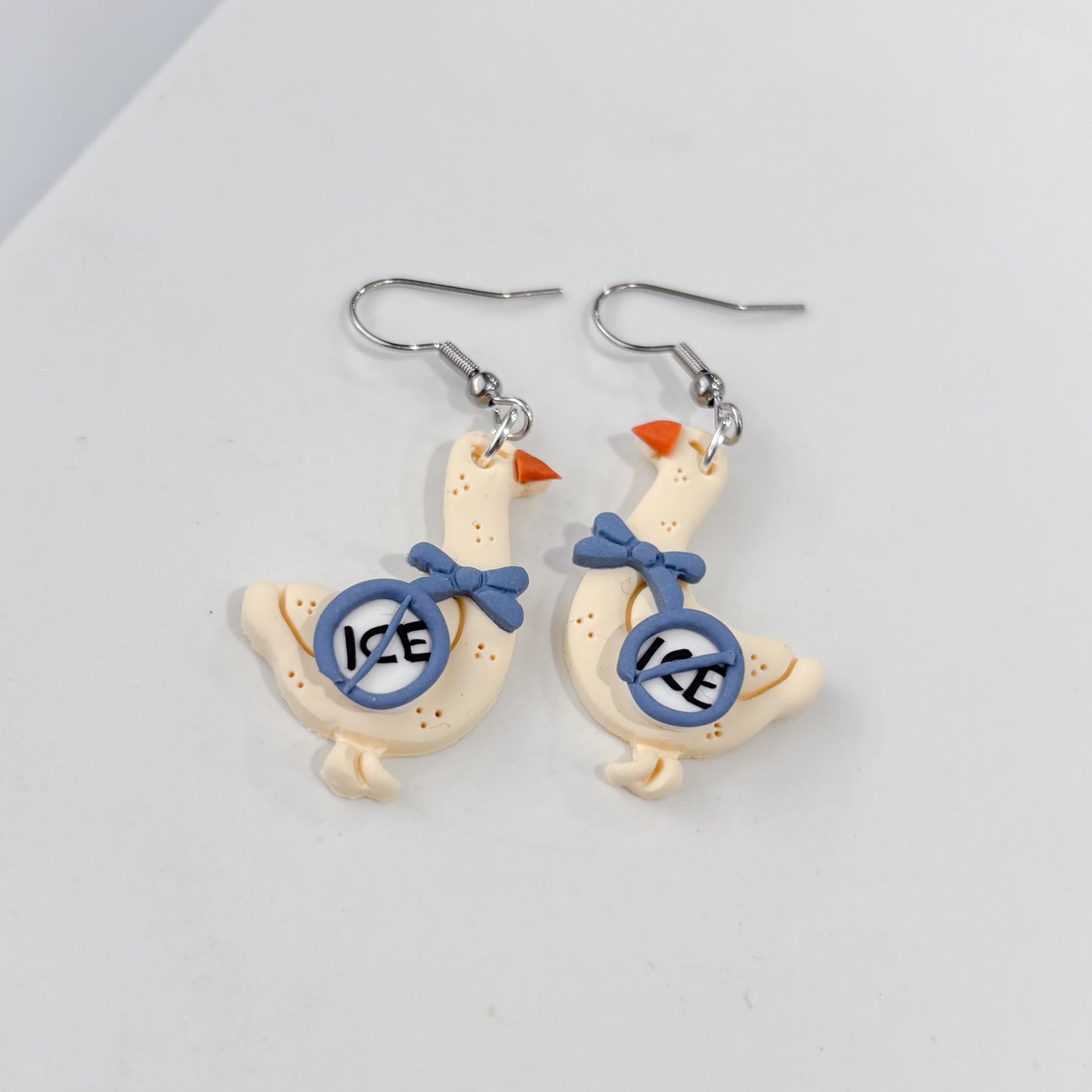 ICE OUT GEESE EARRINGS (BLUE)