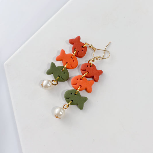 GOLDFISH TRIO EARRINGS