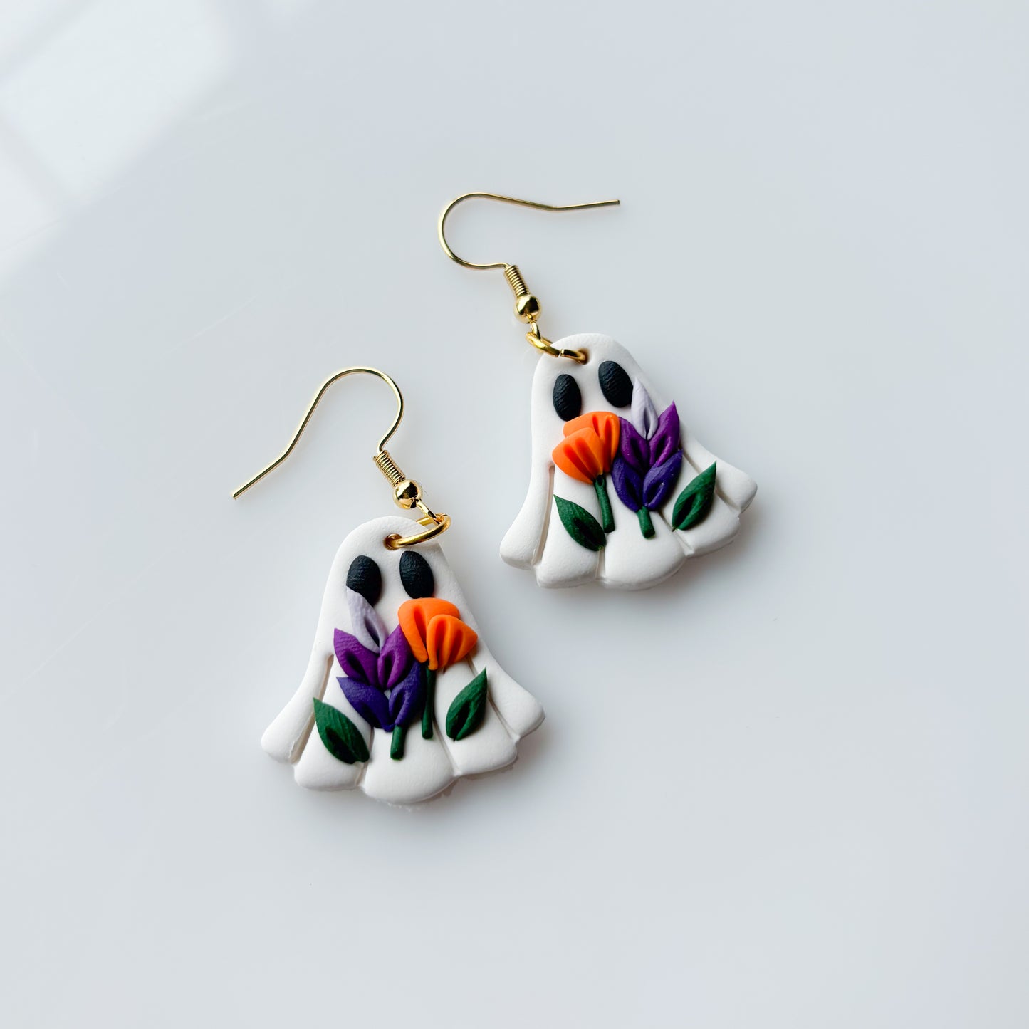 LAVENDER POPPY GHOST EARRINGS