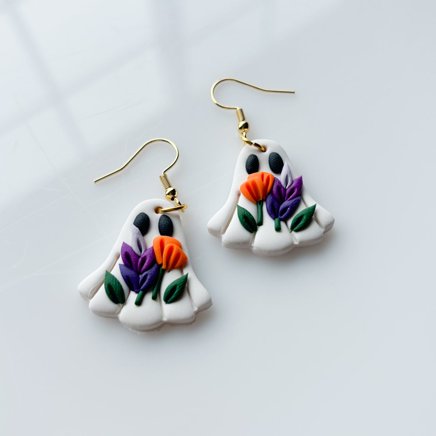 LAVENDER POPPY GHOST EARRINGS