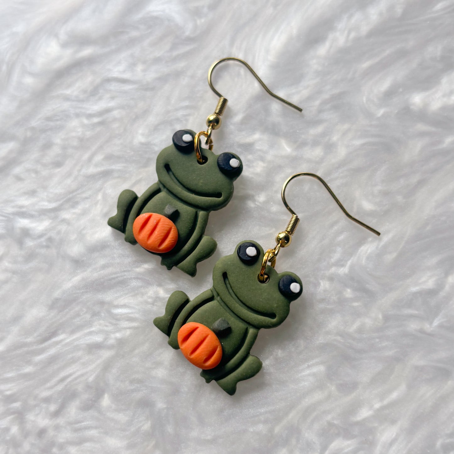 LIL FROGS WITH PUMPKINS EARRINGS