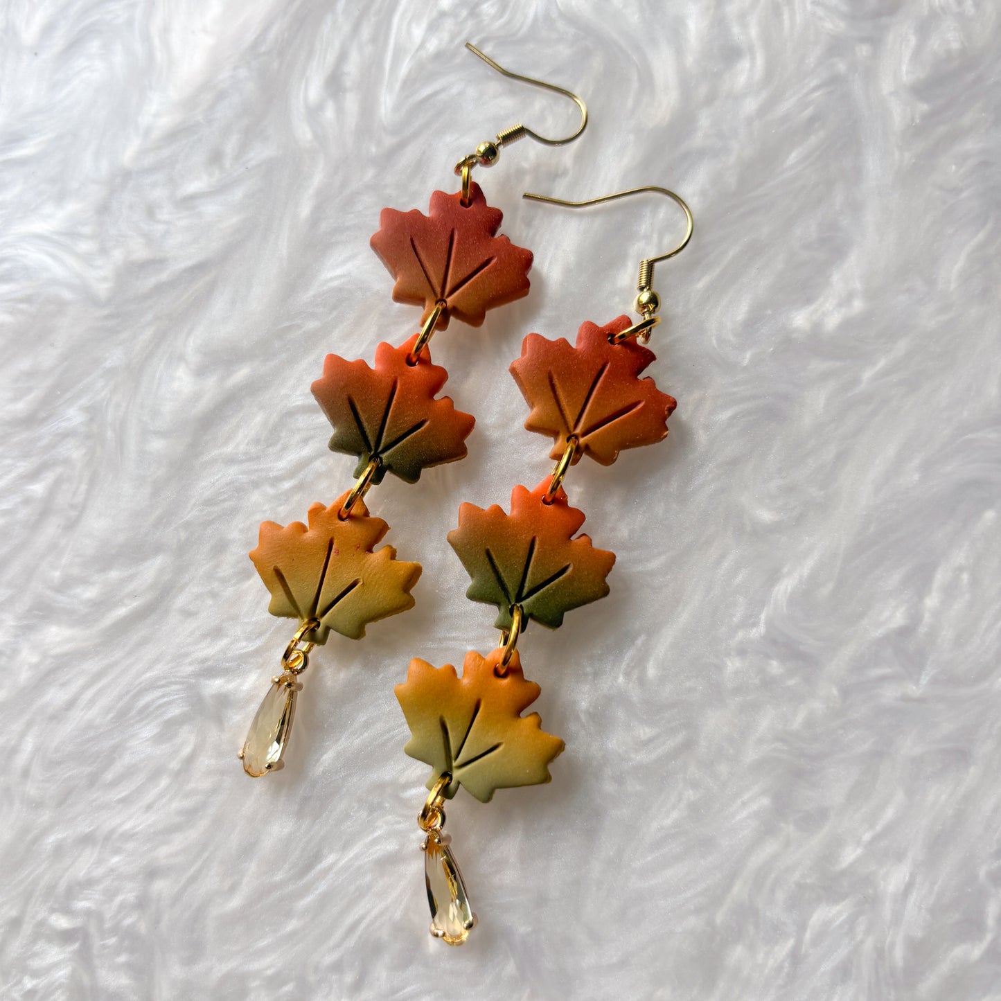 AUTUMN LEAF TRIO EARRINGS