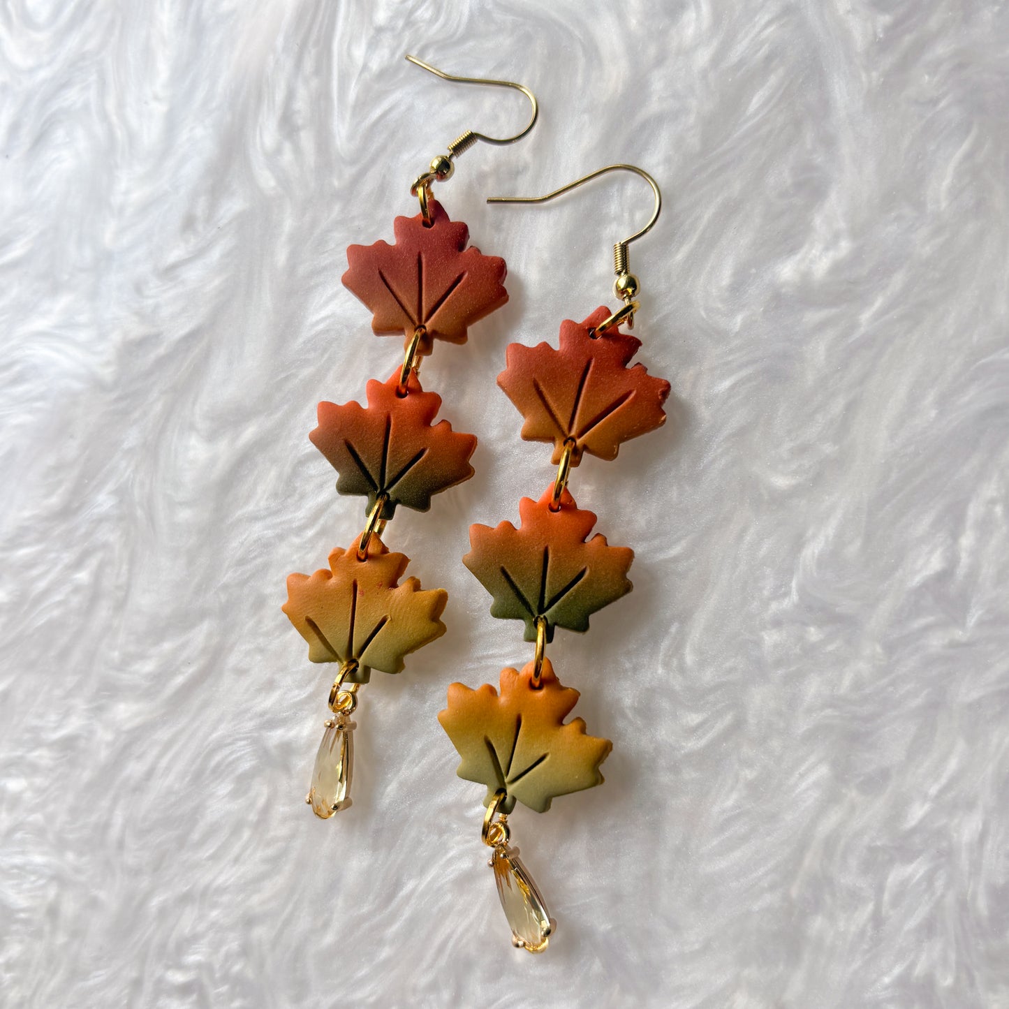 AUTUMN LEAF TRIO EARRINGS
